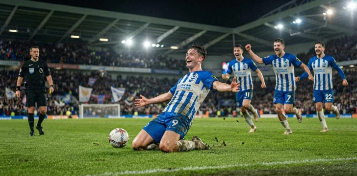 Football player celebrating after scoring a goal