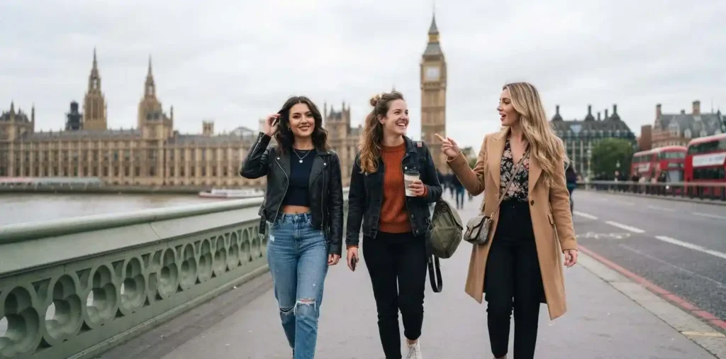 Traveler admiring Big Ben in London