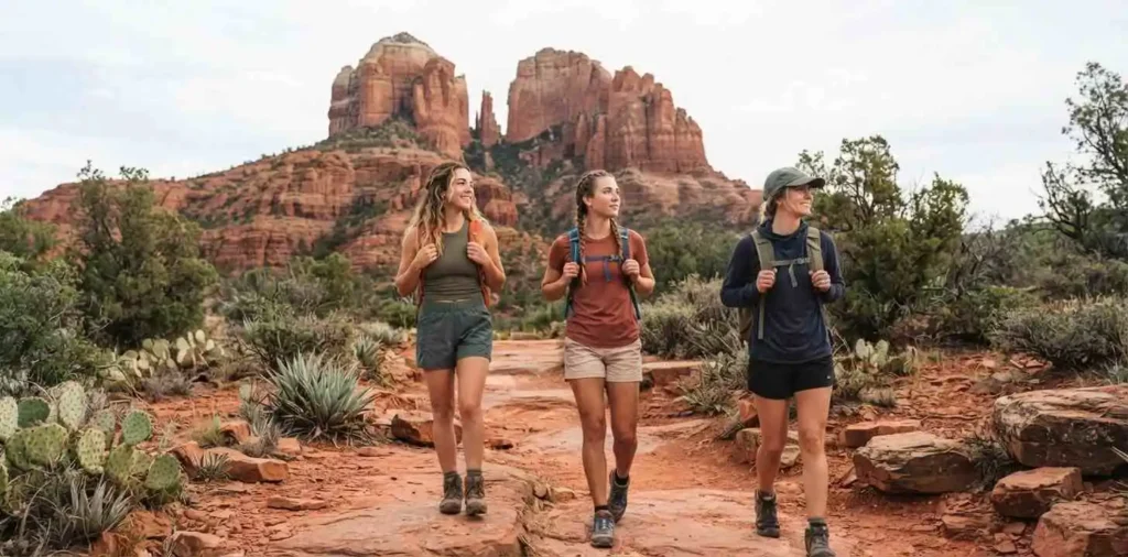 Traveler admiring Cathedral Rock in Sedona