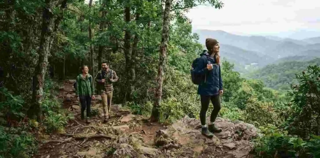 Friends exploring the Smoky Mountains