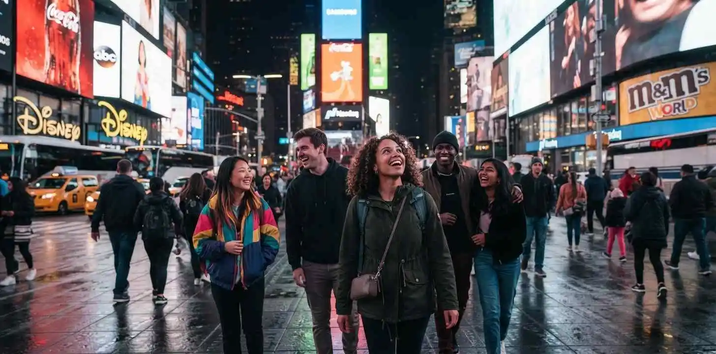 Times Square Captions